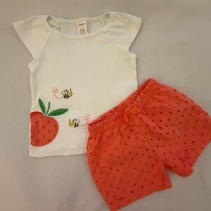 Gymboree Pretty Peach Shorts Set